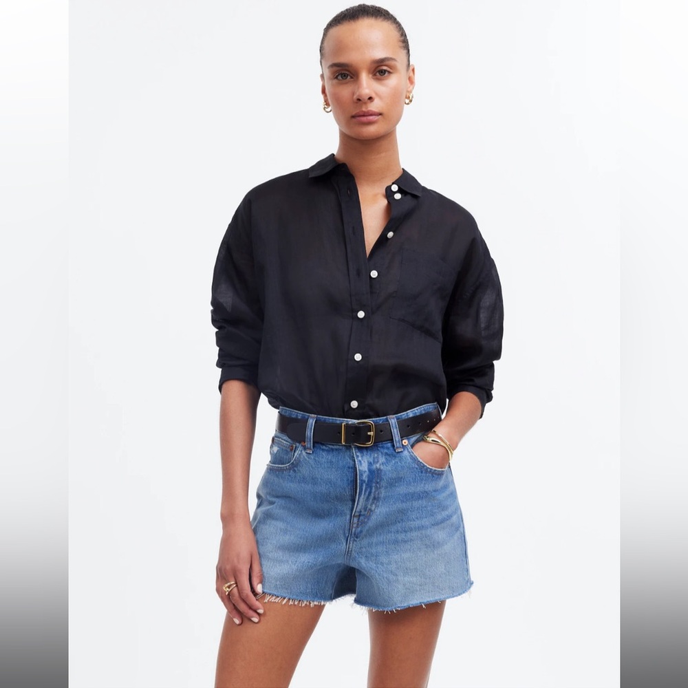 NWT Madewell Relaxed Denim Shorts - Kelton Wash Raw Hem Edition